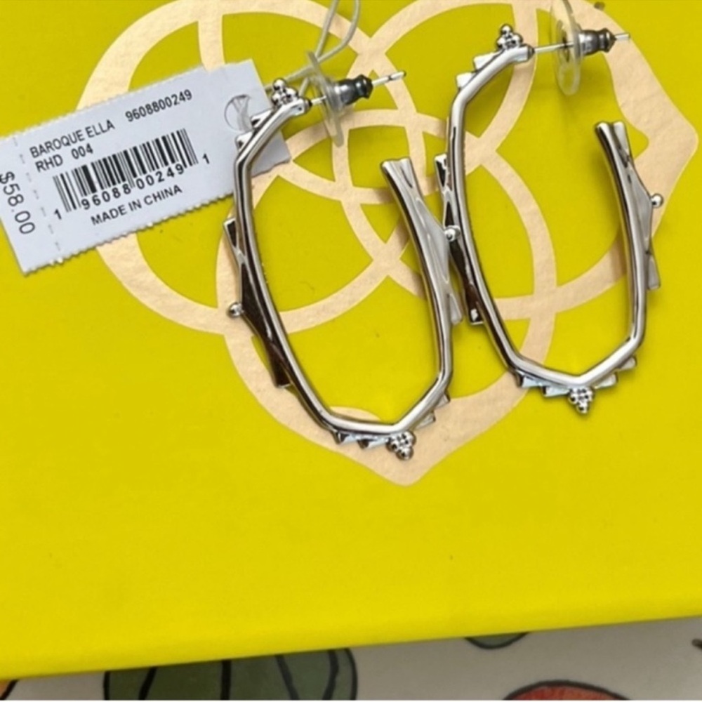 Kendra Scott silver baroque earrings